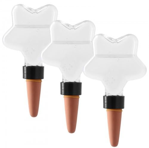 Irrigazione a Goccia per Vasi, 200ml Set Irrigazione Goccia Automatica, 3 Pezzi Sfere da Irrigazione a Goccia, Innaffiare Piante in Vacanza per Vasi e Piante, Fiori e Bonsai (A)