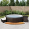Générique Cadre de Bain à remous Noir résine tressée Bois Massif d'acacia,Piscine & Spa,Accessoires pour piscines & spas-362259