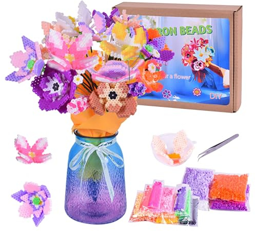 SPERMUOY Lot de perles à repasser, 3D, pour enfants, idée cadeau