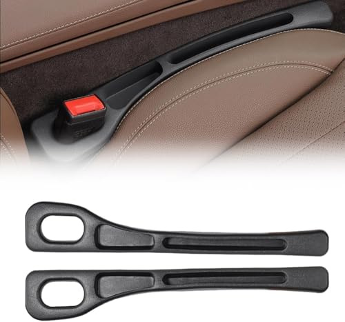 HOIDOKLY 2 Piezas Organizador universal para rellenar huecos en los asientos del coche, Accesorios para el coche, Tapón para rellenar huecos en los asientos con ranura de almacenamiento (Negro)