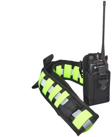 Kit Cintura-custodia per Walkie Talkie, Ampia tracolla regolabile con Clip per Microfono e Design Imbottito Anti-rotazione, Compatibile con Diversi Tipi di Walkie Talkie