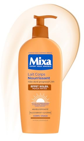 MIXA Lait Corps Autobronzant Progressif Peaux Sèches Karité Abricot 250ml