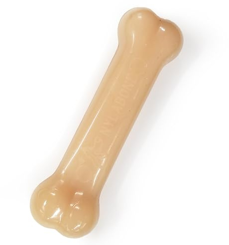 Nylabone Power tugga klassisk ben tuggleksak för hundar, hållbara hundleksaker för aggressiva tuggare, original smak, medium/varg - upp till 15,9 kg. (1 styck)