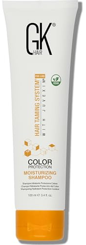 GK HAIR Global Keratin Moisturizing Shampoo 100ml for Colour Treated Helps in Maintaining a Hair Treatment Dry Damaged Curly Frizzy Paraben Sulfate Free for Men and Women
