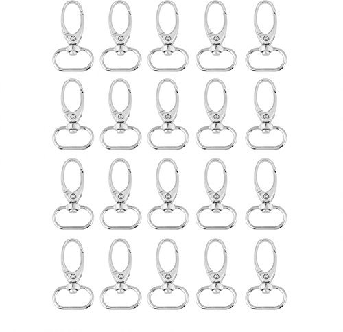 20 Stücke Karabiner Schlüsselanhänger, Karabinerhaken für Taschen, Zink legierung Swivel Verschlüsse Lanyard Karabinerhaken Schmucksachen Tasche Keychain (32mm)