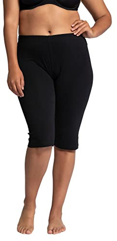 Ulla Popken Damen Radler Hosen, schwarz, 58/60 EU