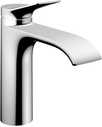 hansgrohe Vivenis - Tvättställsblandare med lyftventil, energibesparande (CoolStart), Vattenkran badrum med utloppshöjd 110 mm, Badrumskran vattenbesparande (EcoSmart), krom, 75023000