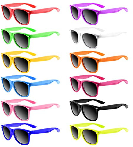 MIAHART 12 Stück Kinder-Sonnenbrillen für Jungen und Mädchen, Brillen, Gastgeschenke für Sommer, Strand, Poolparty