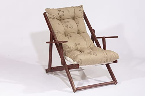 TECNOCUCI Cuscino Imbottito per Poltrona Sdraio Relax (115x55) - 100% Made in Italy - Ricambio Ideale per Interni ed Esterni (Giardini, Cortili, terrazzi) - Disponibili Diversi Colori