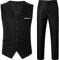 QWUVEDS Herren Business Formal Casual Hochzeit Bankett Weste V-Ausschnitt Tasche ärmellose dünne Jacke Anzug Weste Hose zweiteiliges Set Herren Anzug Sportlich
