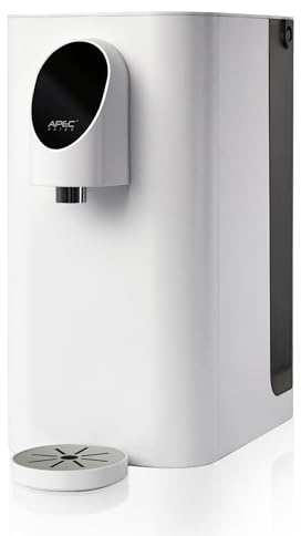 APEC WATER ROCT-Plus - Sistema de ósmosis inversa para encimera, filtro RO eficiente 3:1 puro para drenar, agua caliente instantánea ± 2° para té, filtración de agua UV