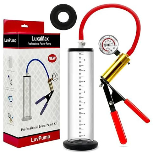 Kuaecr Vier Größen Penispumpen mit Silikon Rohr Handpumpe Penispumpe Potenzsteigerung Penisverlängerung Erektion Impotenzhilfe Penisvergrößerung Vakuumpumpe Sex Spielzeug für Herren (B 22,9×5,1cm)