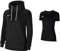 Nike Damen Nk FLC Park20 Fz Hoodie Sweatshirt, Black/White/White, M EU & Damen Park Vii T Shirt, Schwarz-Weiss, M EU