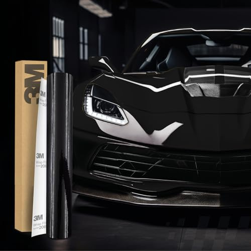 Finest Folia Pellicola autoadesiva 2080 per auto, 30 x 152 cm, per auto, moto, barca, per protettiva 3D con canali d'aria (G12 Gloss Black)