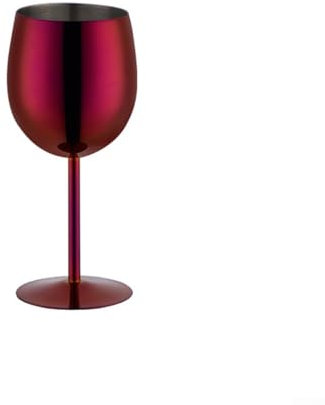 Niceminiwall Edelstahl-Weingläser, 350 ml, unzerbrechliches Weinglas, bruchsicherer Metall-Weinkelch für Champagner, drinnen und draußen, Party (rot)