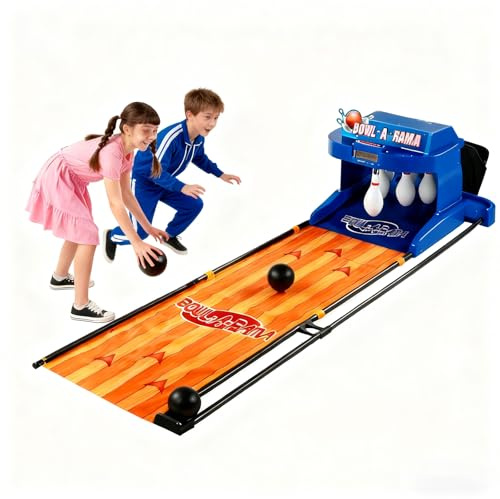 JIYINGHUI Juego de Bolera Reset Automatico Marcador Electronico LED Sonido Simulacion Consola Arcade Interior Set de Boliche Ninos Adultos 3.5m/11.48ft