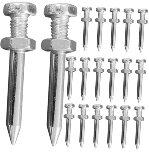 TOYZFRIENDY 26 Piezas Herramienta Aireadora Césped Metálica con Clavos Largos Tacos de para Jardín Resistentes y Duraderos Aptos para Mantenimiento Profesional y Mejora de Césped