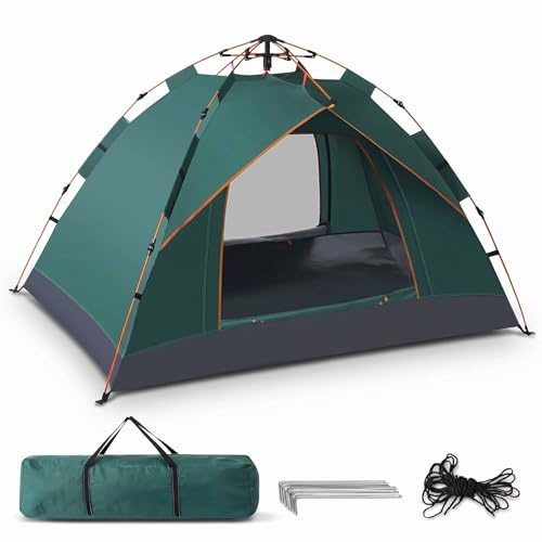 Tenda da lancio per 2 persone, tenda pop-up per 2 persone, automatica, da campeggio, impermeabile, per trekking, festival, famiglie e montaggio rapido