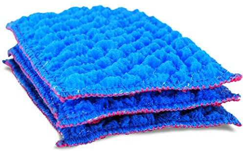Durable Dish Cloth for Washing Dishes - Reusable Scouring Pad- Sponge Alternative for Non-Scratch Cleaning - for Dishes, Tiles, Floor and Other Surfaces - Pack of 3