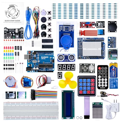 ELEGOO UNO R3 Project Kit de démarrage le plus complet avec tutoriel compatible avec Arduino IDE (63 articles)