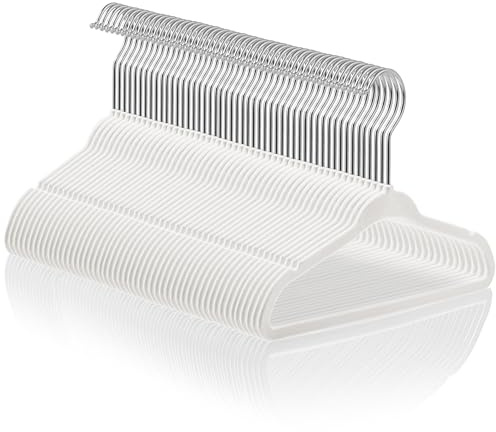 Casafield 50 Velvet Baby Hangers - 11 Size for Infant & Toddler Clothes - Ivory