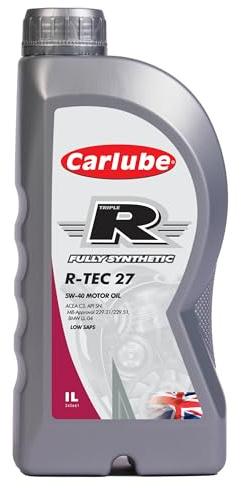 Carlube Triple R 5W-40 ACEA C3, API SP Fully Synthetic Engine Oil R-TEC 27 1L