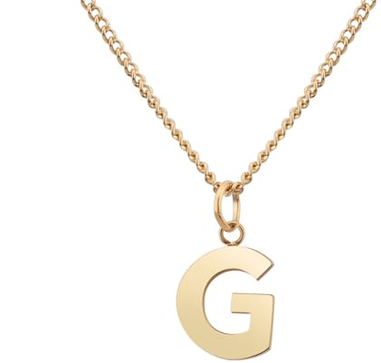 Guld bokstav halsband I Bokstav halsband för damer I Guldkedja med bokstavshänge (G)