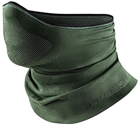 BRUBECK X-Pro Halbe Sturmhaube | Unisex | Thermoschutz | schnelltrocknend | sehr leicht | Motorradhelm Maske | Wandern | Ski Zubehör | Funktionskleidung | KM10430, Gr.:S - M, Grün
