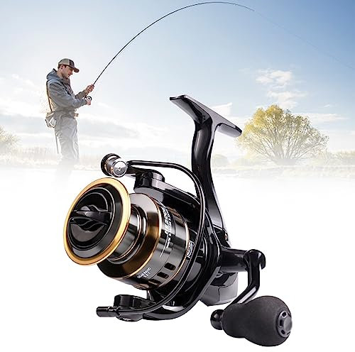 Mulinello da pesca rapido, 12 + 1 BB, in acciaio inox ultra liscio, potente con bobina in lega, per la pesca in acqua dolce e salata, max. 10 kg (7000)