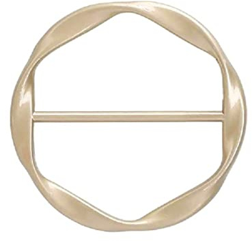 Boucle ronde en métal tendance pour vêtements, bague, écharpe en soie, clip pour t-shirt, pince à cravate, ornement féminin, porte-enveloppement