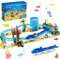 HOGOKIDS Ozean Achterbahn Bausatz für Kinder – Friends Aquarium Bausteine ​​675 Teile mit Piratenschiff und Delfin Triebwagen, Vergnügungspark Achterbahn Geschenk von 6–12 Jahren Mädchen und Jungen