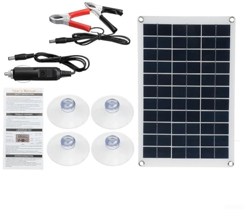 18 V solladdare med dubbla USB-utgångar för mobila enheter och bilbatterier