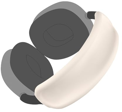 SOULWIT Huvudbandsskydd med Full Täckning för AirPods Max (USB-C/Lightning), Svettbeständigt, Mjukt Tvättbart Silikon Huvudband Skydd för Gymträning, (Enkel demontering krävs) - Stjärnljus