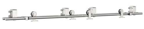 Mokuyary skjutdörrs-beslag 183 cm rostfritt stål silver, skjutdörr barn skjutdörrsbeslag gångskenor set, skjutdörrsystem kit för innerdörrar, trädörr A6