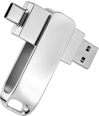 Memoria USB 16GB 3.0, Pendrive USB C 16gb 2 en 1 Tipo C/Micro/USB 3.0, Pendrive USB C 16GB para Smartphones Android, PC, Tabletas, Almacenamiento Externo, Pendrive Tipo C y USB Drive de Alta Velocidad