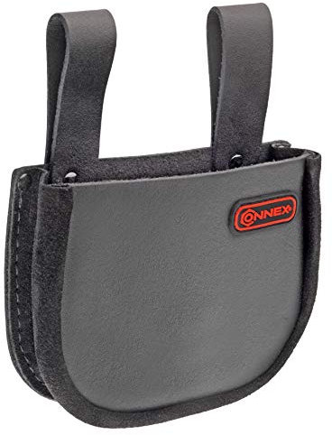 Connex Nageltasche - Großes Fach - Mit Gürtelschlaufen - Aus Leder - Robust & Langlebig/Werkzeugtasche mit Gürtel/Werkzeuggürtel/Gürteltasche für Nägel / COX951065