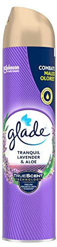 Glade® Aerosol - Ambientador Spray contra malos olores, Esencia para casa y baño fragancia Lavanda, 1 unidad, 300ml