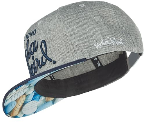 Nebelkind Cappello Snapback-cap Uomo Donna TheWeird Grigio, Taglia Unica, Unisex, Cappellino da Baseball di Alta qualità, Taglia Regolabile, Stile Streetwear, Cappellino da Baseball, Retro