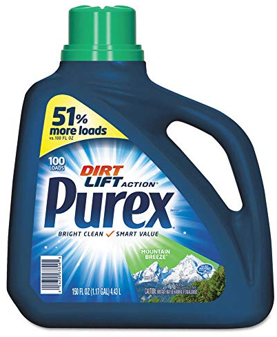 Purex Ultra Concentrated Laundry Detergent, Mountain Breeze Scent, 150 Oz, Case of 4