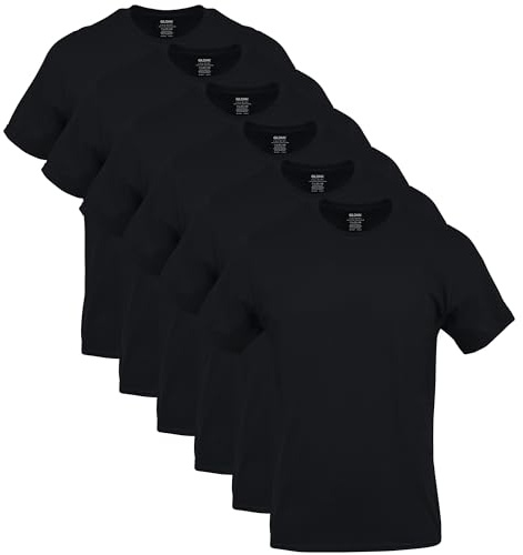 Gildan Men's Crew T-Shirts, Multipack, Style G1100, Black (6-Pack), X-Large