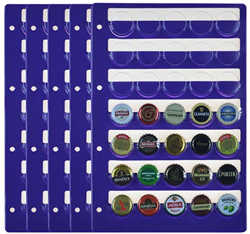 PELLER'S 5 Feuilles de Collection, pour 35 Capsules de Bière ou Capsules de Champagne. Recharge pour Modèle XL