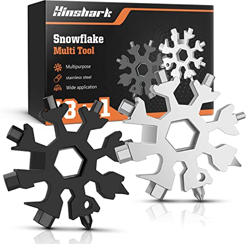 Hinshark Valentines Gifts for Him, 18-in-1 Snowflake Multi Tool, Gifts for Men Him Dad, Dad Birthday Gadgets Mens Gifts for Men, Mens Valentines Gifts, Easter Gifts for Adults, Father's Day Gifts