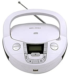 BSL BEAUTIFUL SOUND LINE Boombox Radio CD/MP3 con Bluetooth BSL PCD-31 Blanco | con 2W de Potencia RMS | Radio FM y USB Reproductor MP3 | Display LCD | AUX IN | Salida Auriculares