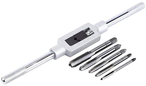 8 Pezzi Set Filettatura Metrica, Punte da Fresatura per Filettatura Maschio (M3/M4/M5/M6/M8/M10/M12) con Regolabile per Alesatore