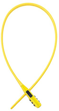 Oxford Products, Yellow, One Size LK151 Combo Multi-use Security Tie & Bike Combination Cycle/Cafe/Buggy/Ski/Helmet Lock