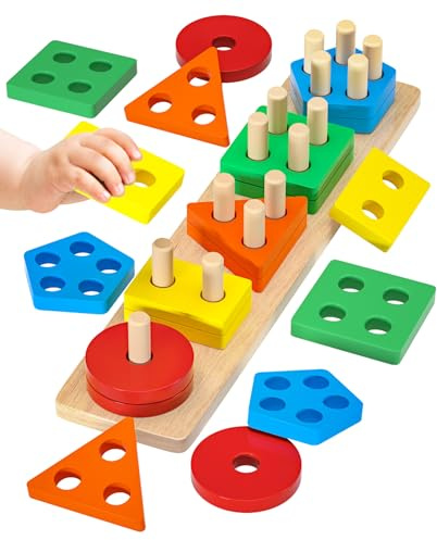 Uping Juguetes Niños 1 2 3 Años Juguetes Montessori Bebe Juegos Educativos de Madera Regalo Niños y Niñas