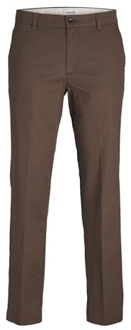 JACK & JONES Jpstkane Jjotis Linen Blend Chino Pantaloni, Coffee Quartz, 31W x 30L Uomo