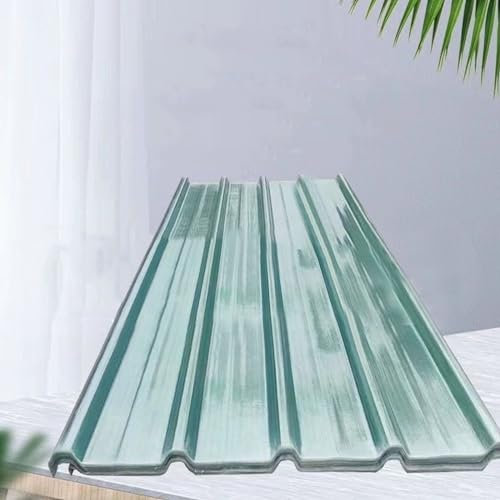 Robuste Wellplatte Dachplatten,FRP-Tageslichtplatten,Wellbahn Trapezblech,Wetterfest Gewächshausplatten,Gerätehaus Carport Ersatzplatten,Schuppenplatte,2mm dick (0.9x2.3m/35x91in,7 Pcs)