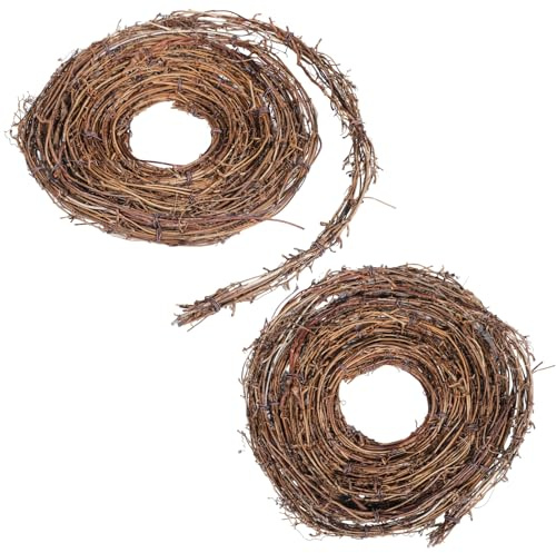 2 PCS Grapevine Garland - DIY Crafts Natural Grapevine Twig Vines, 15 Feet Vines Garland Wreaths for Wedding House Holiday Door Vase Wall Decor
