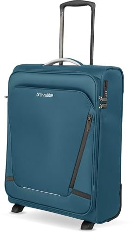 Travelite Handgepäck Koffer mit 2 Rollen für Condor + Ryanair, integriertes Zahlenschloss, Bordtrolley Jetpack: Kompakter Weichgepäck Trolley mit Aufsteckfunktion, 55x40x20 cm, 41 l, 2,2 kg